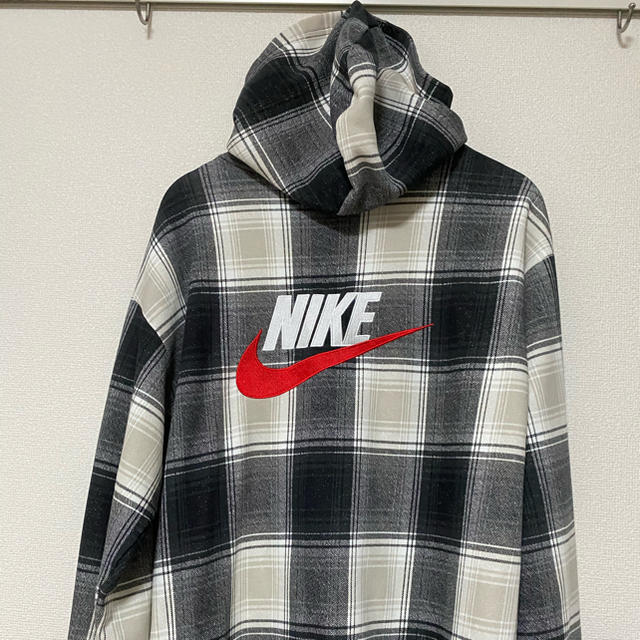 supreme/nike plaid hooded sweatshirt - パーカー