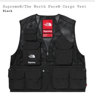 シュプリーム(Supreme)の新品 黒 S Supreme THE NORTH FACE Cargo Vest(ベスト)