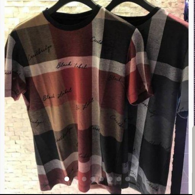 BURBERRY BLACK LABEL(バーバリーブラックレーベル)の限定デザインモデル！ジャガード織り バーバリー ブラックレーベル Tシャツ メンズのトップス(Tシャツ/カットソー(半袖/袖なし))の商品写真