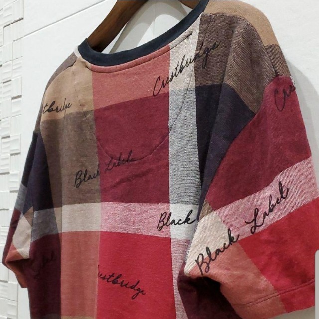 BURBERRY BLACK LABEL(バーバリーブラックレーベル)の限定デザインモデル！ジャガード織り バーバリー ブラックレーベル Tシャツ メンズのトップス(Tシャツ/カットソー(半袖/袖なし))の商品写真