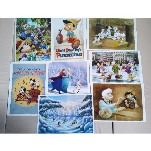 Disney(ディズニー)の【非売品】ディズニーキャラクター アートコレクション（8枚） エンタメ/ホビーのアニメグッズ(ポスター)の商品写真