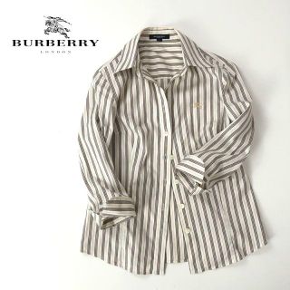 バーバリー(BURBERRY)のBURBERRY LONDON　マルチストライプ×ゴールドホース◎7分袖シャツ(シャツ/ブラウス(長袖/七分))