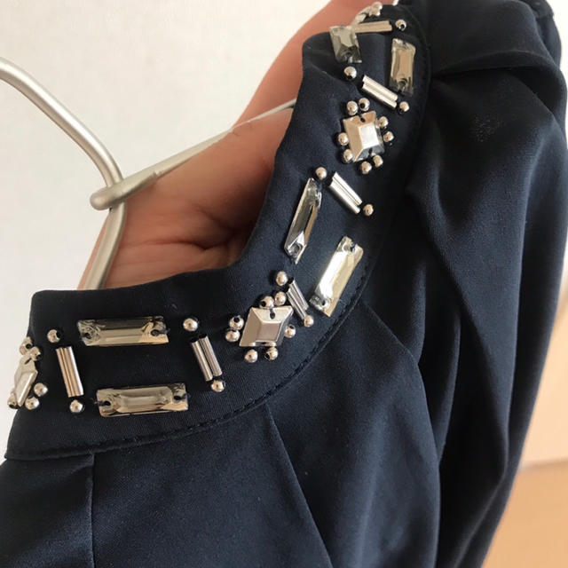 ZARA(ザラ)のビジュー　ノースリーブ　トップス レディースのトップス(シャツ/ブラウス(半袖/袖なし))の商品写真