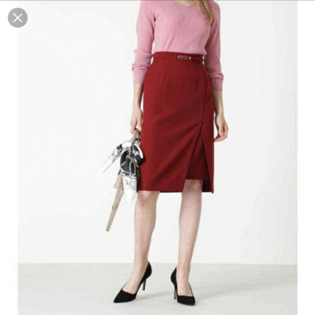 Pinky&Dianne(ピンキーアンドダイアン)のダブルクロスレイヤードスカート レディースのスカート(ひざ丈スカート)の商品写真