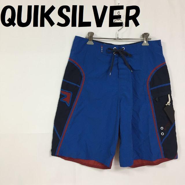 QUIKSILVER(クイックシルバー)の【人気】QUIKSILVER 海パン スイムウエア ブルーxネイビー サイズ30 メンズの水着/浴衣(水着)の商品写真