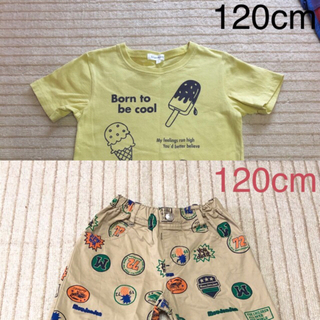 ムージョンジョン(mou jon jon)のMoujonjon ハーフパンツ　3can4om Tシャツ　120cm 2枚組(パンツ/スパッツ)