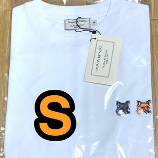 メゾンキツネ(MAISON KITSUNE')のメゾンキツネ ダブル ホワイト S(Tシャツ/カットソー(半袖/袖なし))