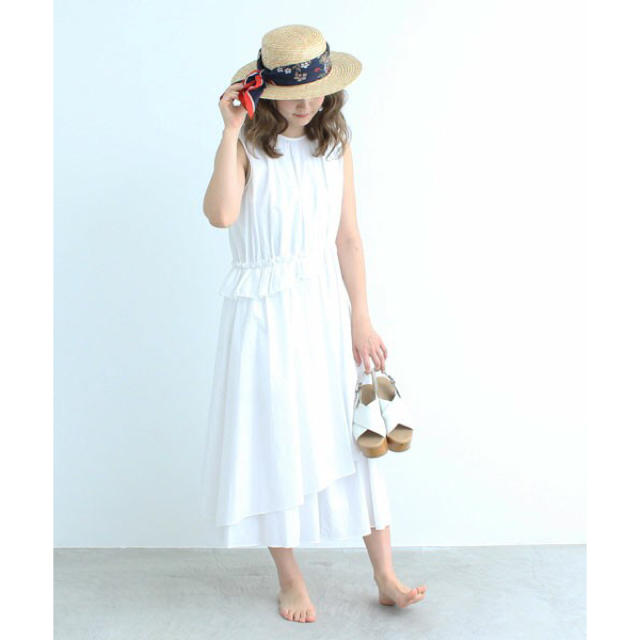 Dot&Stripes CHILDWOMAN(ドットアンドストライプスチャイルドウーマン)の新品Dot＆Stripes CHILD WOMAN アシメフリルワンピース  レディースのワンピース(ロングワンピース/マキシワンピース)の商品写真