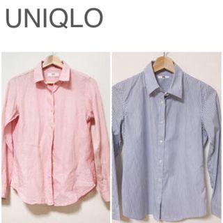 ユニクロ(UNIQLO)のユニクロ / リネン シャツ S 長袖 ストライプ  セット売り まとめ(シャツ/ブラウス(長袖/七分))