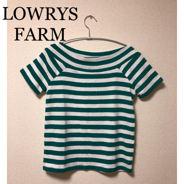 LOWRYS FARM(ローリーズファーム)のローリーズファーム ボーダー トップス カットソー オフショルダー デコルテ レディースのトップス(カットソー(半袖/袖なし))の商品写真