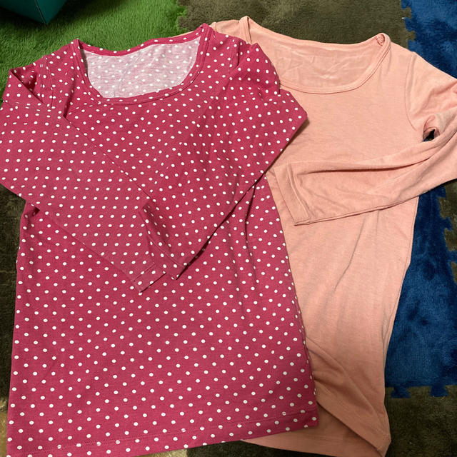 GU(ジーユー)のGU 長袖下着　女の子　110cm キッズ/ベビー/マタニティのキッズ服女の子用(90cm~)(下着)の商品写真