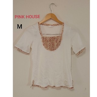 ピンクハウス(PINK HOUSE)のPINK HOUSE ピンクハウス 白 半袖トップス M(Tシャツ(半袖/袖なし))