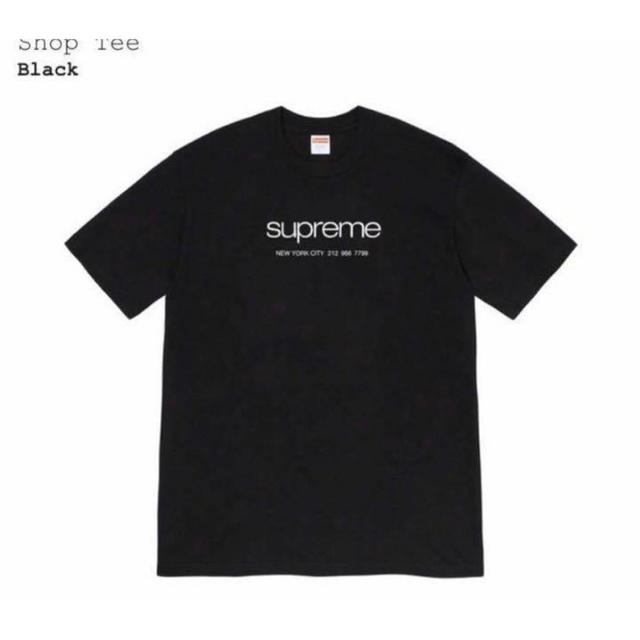 新品 20ss Supreme Shop Tee Tシャツ 黒 サイズMエストネーション