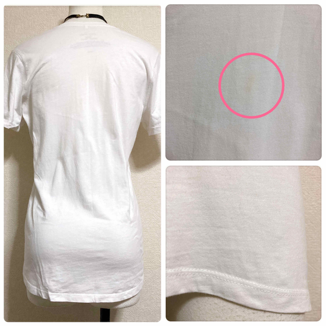 ꒰AZUL by moussy꒱Vネック カットソー 白 インナー Tシャツ レディースのトップス(その他)の商品写真