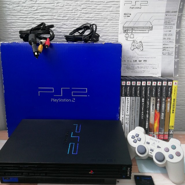 動作確認済み!PS2本体＋ソフト5本セット(おまけソフト6本付き!!)