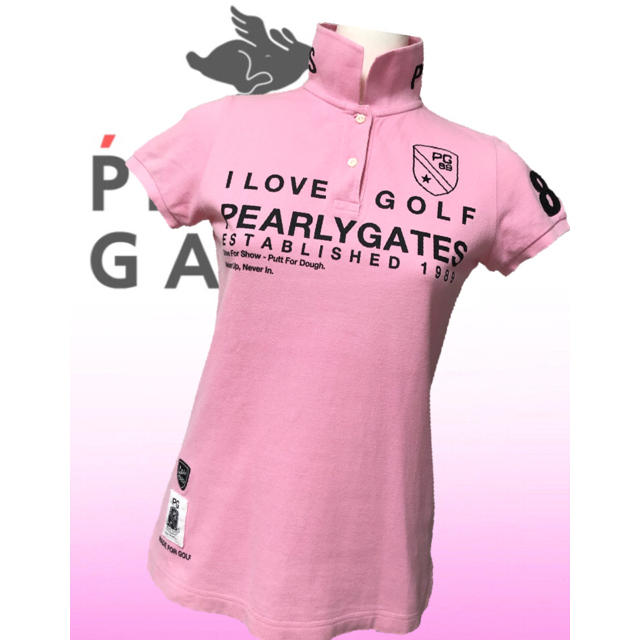 パーリーゲイツ 半袖  ポロシャツ  レディース  ゴルフウェア  ピンク