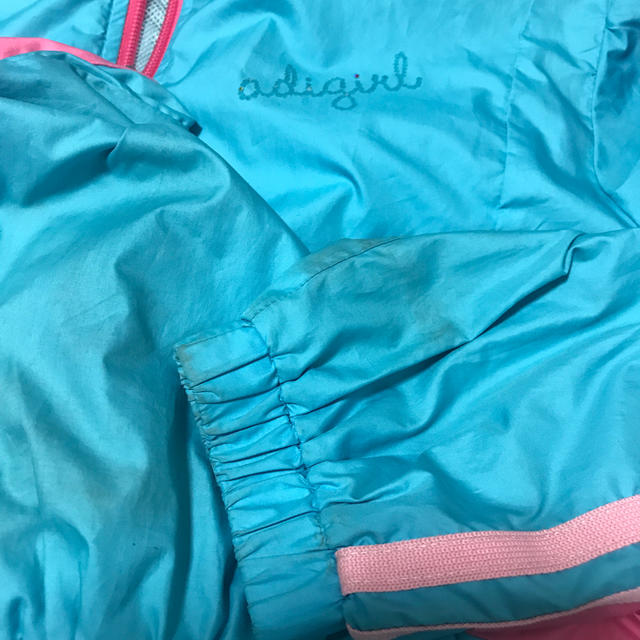 adidas(アディダス)のadidas 水色 ウィンドブレーカー 140 キッズ/ベビー/マタニティのキッズ服女の子用(90cm~)(ジャケット/上着)の商品写真