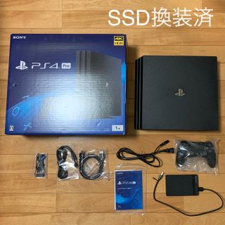 プレイステーション4(PlayStation4)のPS4 Pro 本体セット(SSD換装済)+1TB HDD+コントローラ1台(家庭用ゲーム機本体)