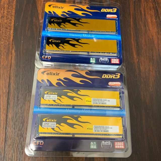 DDR3 メモリ 16GB CFD W3U1600HQ-4G x 4個