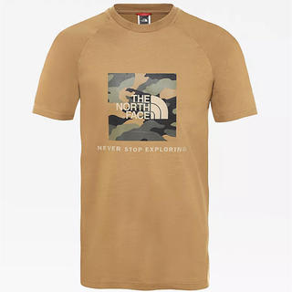 ザノースフェイス(THE NORTH FACE)のノースフェイス ボックス ロゴ カモ Tシャツ カーキ M(Tシャツ/カットソー(半袖/袖なし))