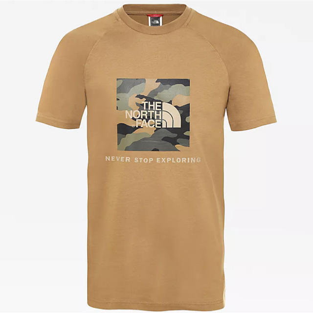 ノースフェイス ボックス ロゴ カモ Tシャツ カーキ L