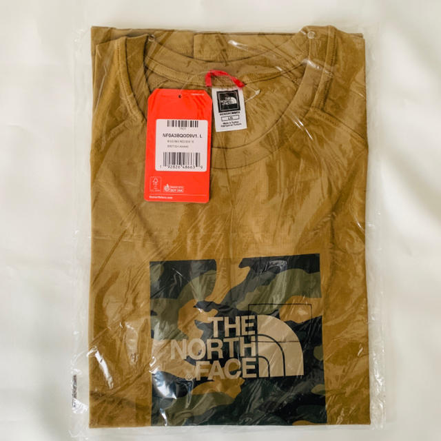 THE NORTH FACE(ザノースフェイス)のノースフェイス ボックス ロゴ カモ Tシャツ カーキ L メンズのトップス(Tシャツ/カットソー(半袖/袖なし))の商品写真