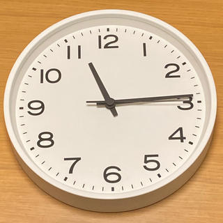 ムジルシリョウヒン(MUJI (無印良品))の無印良品 アナログ掛け時計 大 白(掛時計/柱時計)
