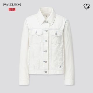 ユニクロ(UNIQLO)のJwアンダーソン ホワイト トラッカージャケット(Gジャン/デニムジャケット)