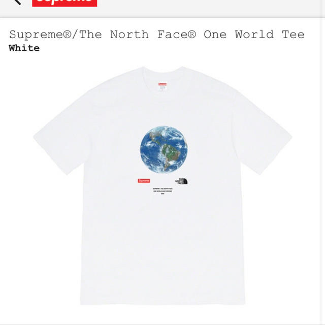 Supreme TNF One World Tee White Medium