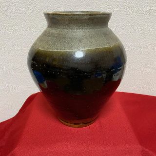 壺　陶器　津軽焼　壺　かなり古い(陶芸)