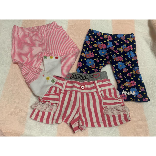 ANAP Kids(アナップキッズ)の美品 アナップ ３着まとめ売り 100.110 キッズ/ベビー/マタニティのキッズ服女の子用(90cm~)(パンツ/スパッツ)の商品写真