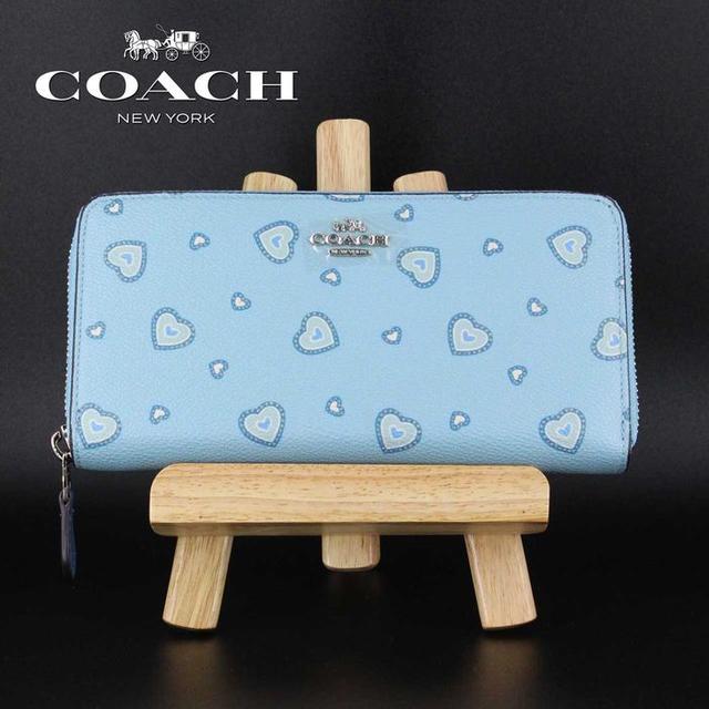 COACH コーチ ラウンドファスナー 長財布 PVC F29743