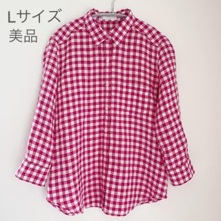 ユニクロ(UNIQLO)のお値下げしました！【美品】ユニクロ チェックシャツ 七分袖 ブラウス(シャツ/ブラウス(長袖/七分))