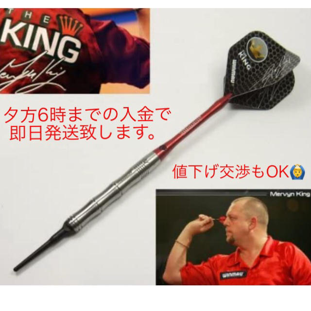 Target(ターゲット)の最終値下げwinmau ソフト　ダーツ　バレル　マーヴィンキング　おまけ付き エンタメ/ホビーのテーブルゲーム/ホビー(ダーツ)の商品写真