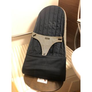 ベビービョルン(BABYBJORN)の【値下げ中】バウンサー　ベビービョルン　紺×チェックリバーシブル(その他)