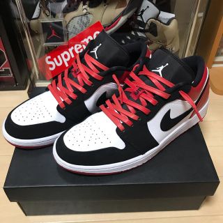 ナイキ(NIKE)の美品！AIR JORDAN1 LOW！つま黒(スニーカー)