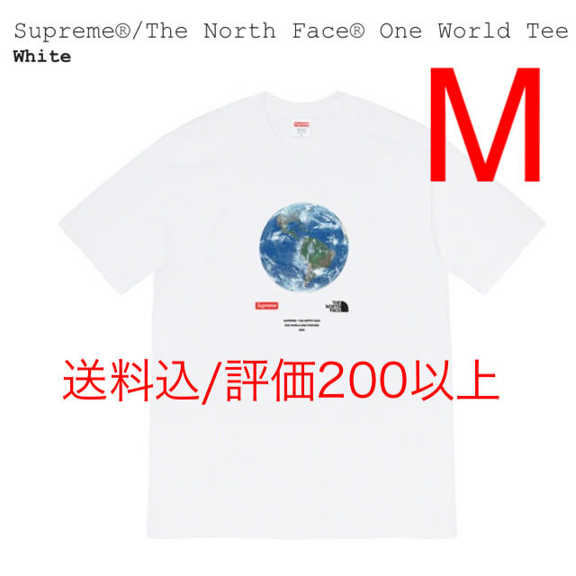 白M 20SS Supreme North Face One World Tee