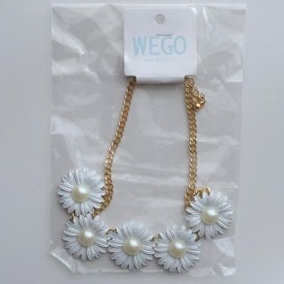 ウィゴー(WEGO)のフラワーパールネックレス 白(ネックレス)