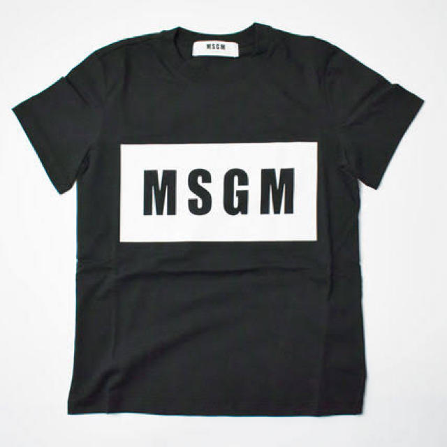 新品　MSGM ボックスロゴTシャツ　XS ブラック　黒　半袖　人気　ギフト