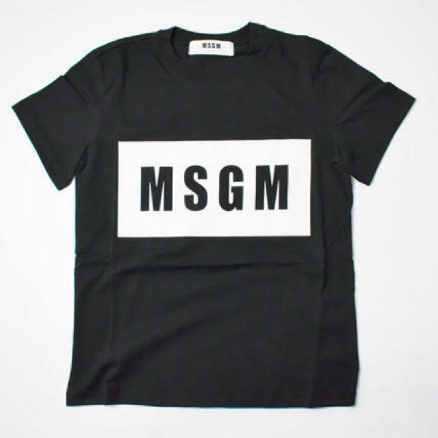 【L】MSGM エムエスジーエム 半袖Tシャツ パネルロゴプリント グレー