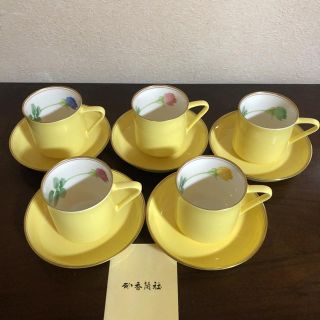 コウランシャ(香蘭社)の香蘭社　ブライトローズ　コーヒーカップ5客揃い(食器)