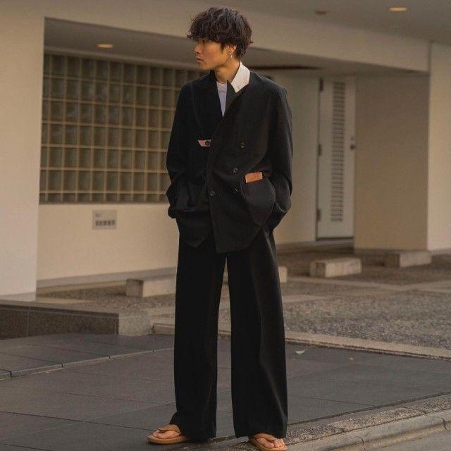 SUNSEA(サンシー)のSUNSEA 20ss Wide Straight Pants【サイズ3・黒色】 メンズのパンツ(スラックス)の商品写真