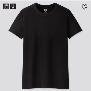 ユニクロ(UNIQLO)のUNIQLO　クールネックTシャツ　黒(Tシャツ(半袖/袖なし))