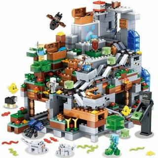 レゴ(Lego)のマインクラフト 山の洞窟 レゴ互換 1000pcs マイクラ Minecraf　(キャラクターグッズ)