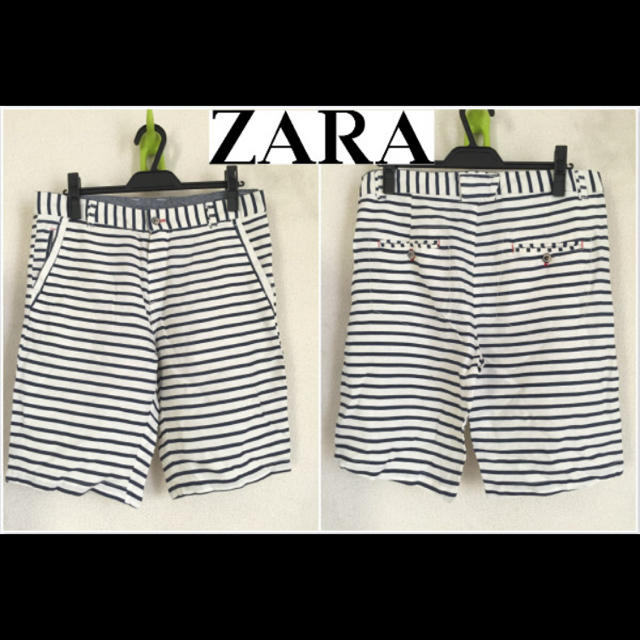 ZARA(ザラ)のザラ★ ZARA メンズボーダーショートパンツ★L メンズのパンツ(ショートパンツ)の商品写真