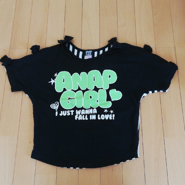 ANAP(アナップ)のANAPGIRL　肩あきTシャツ130～140 キッズ/ベビー/マタニティのキッズ服女の子用(90cm~)(Tシャツ/カットソー)の商品写真