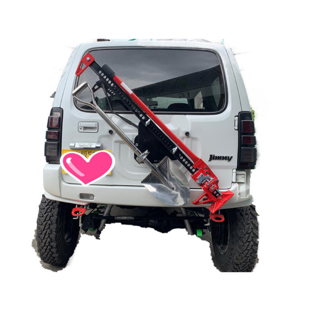 ☆ジムニー☆jimny☆JB23☆ハイリフトジャッキホルダー☆スコップホルダー☆ 自動車/バイクの自動車(車種別パーツ)の商品写真