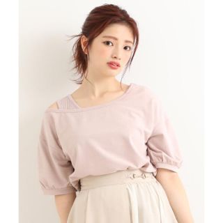 マジェスティックレゴン(MAJESTIC LEGON)のマジェスティックレゴン　ワンショルTシャツ　Mサイズ　ピンク(Tシャツ(半袖/袖なし))