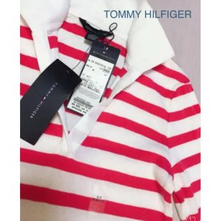 トミーヒルフィガー(TOMMY HILFIGER)のTOMMY HILFIGER❤︎赤ボーダーポロ 新品(ポロシャツ)