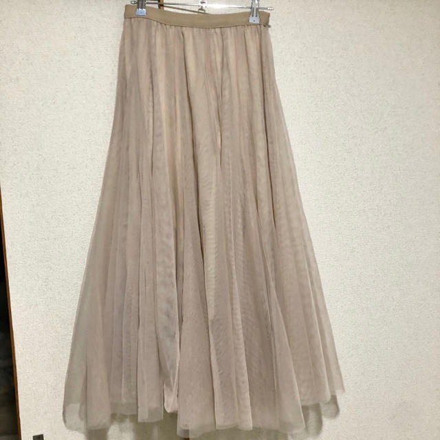 GRL(グレイル)の【早い者勝ち】GRL sweet提載　シフォンスカート　ベージュ レディースのスカート(ロングスカート)の商品写真